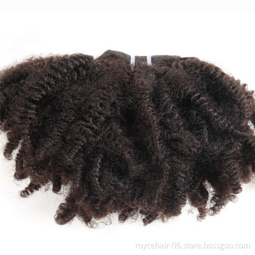 Reliable Hair Vendor 100% Unprocessed Raw Virgin Afro Kinky Remi Human Hair Weft